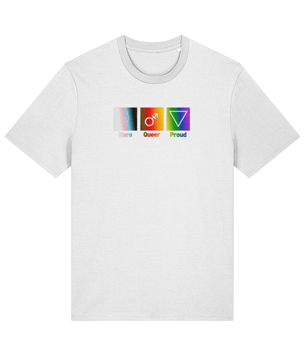 Here Queer Proud Organic Cotton T-shirt