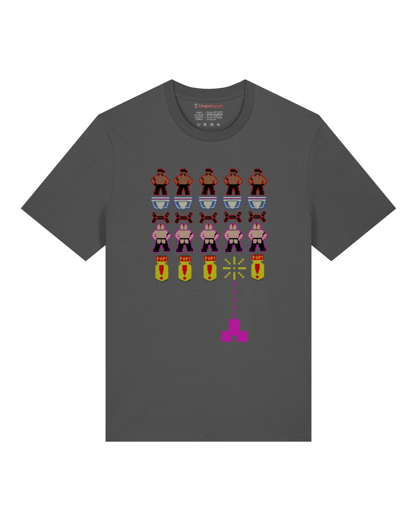 Gay Space Invaders Organic Cotton T-Shirt