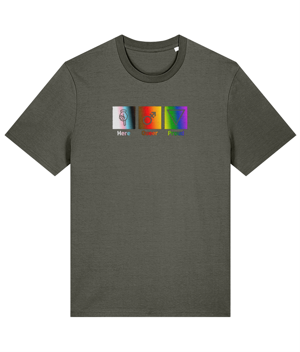 Here Queer Proud Organic Cotton T-shirt