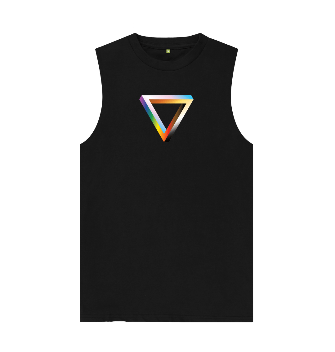 Black Impossible Triangle Organic Cotton Vest