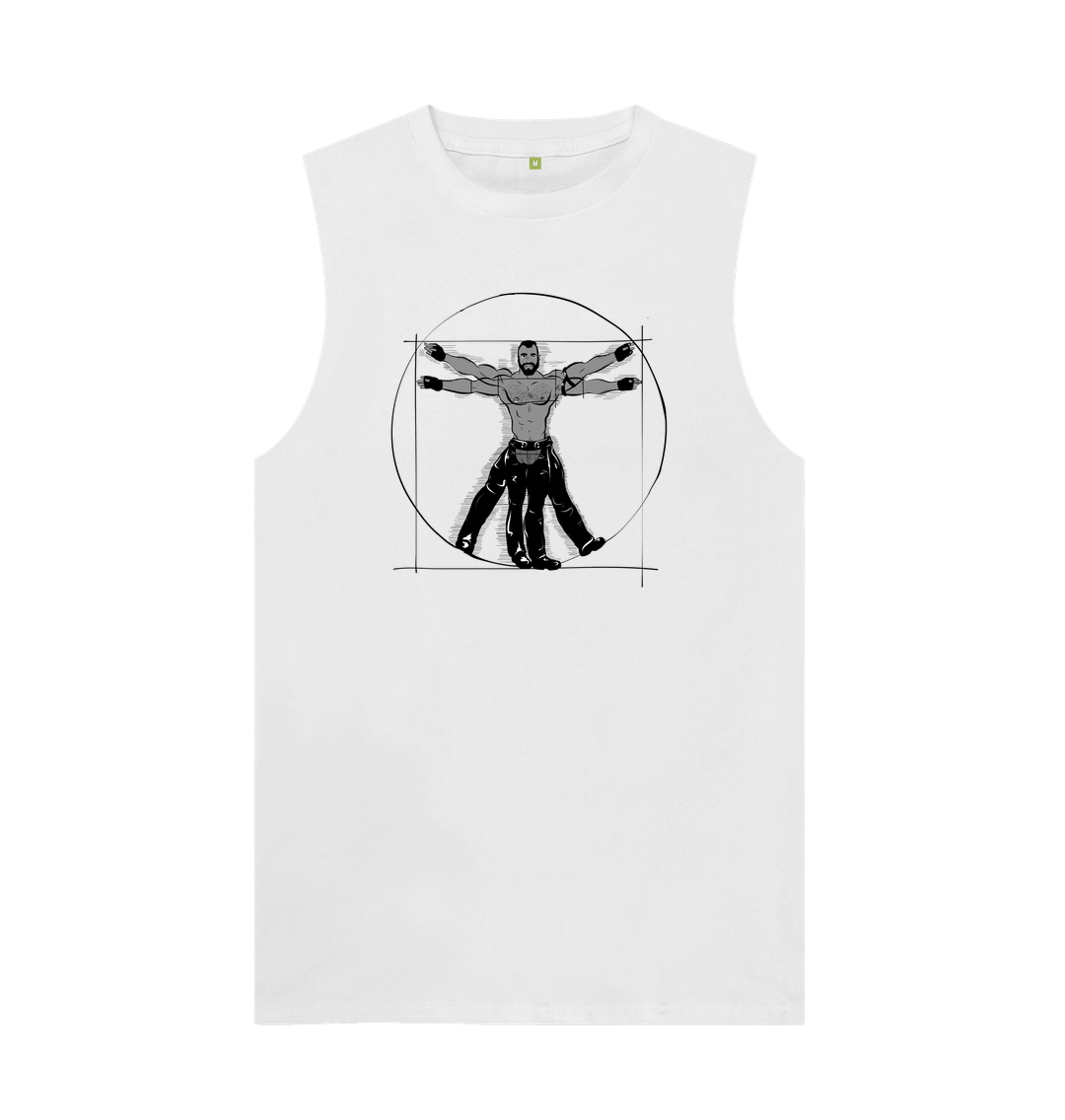 White Gay Vitruvian Organic Cotton Vest