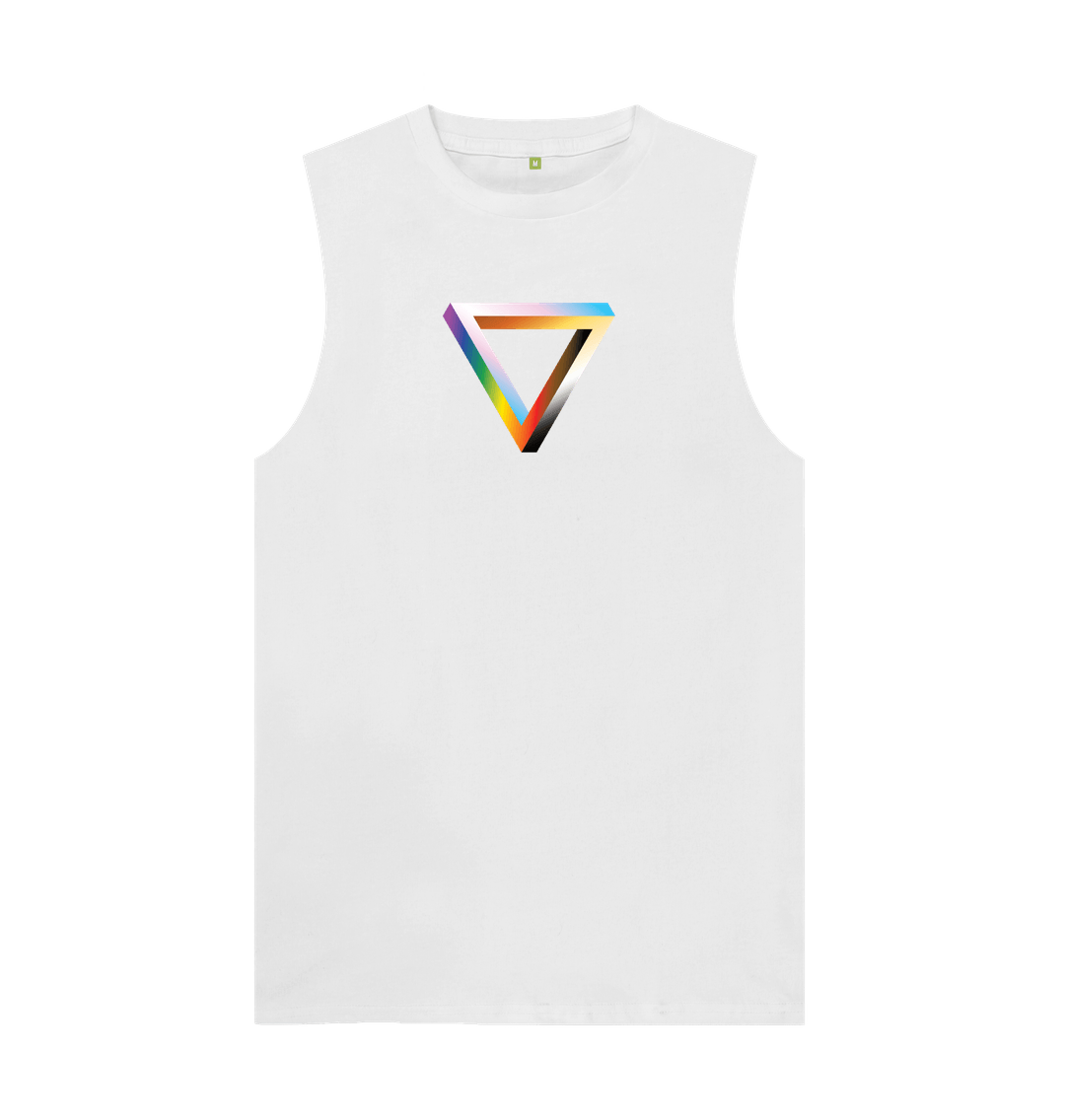 White Impossible Triangle Organic Cotton Vest