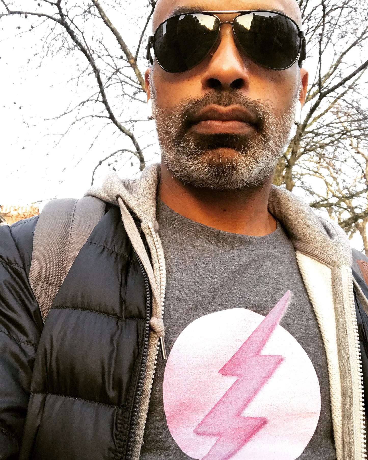 Grey & Pink Superhero Organic Cotton T-Shirt