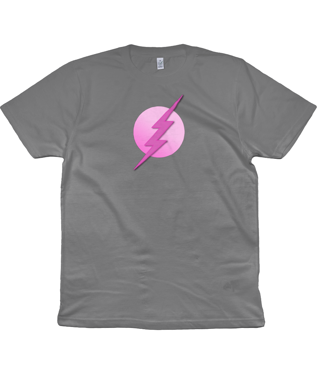 Grey & Pink Superhero Organic Cotton T-Shirt
