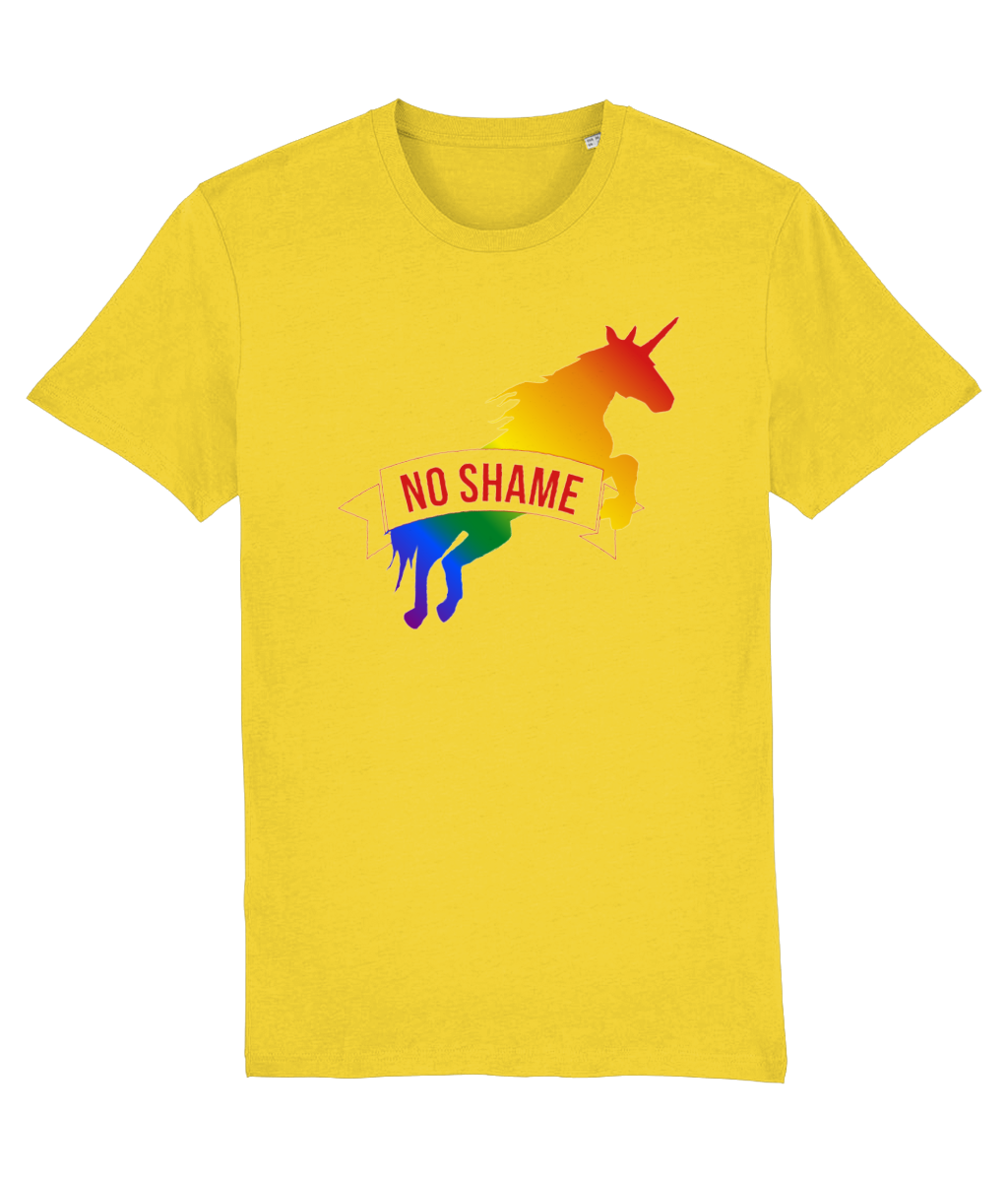 No shame Rainbow Unicorn Organic Cotton T-Shirt