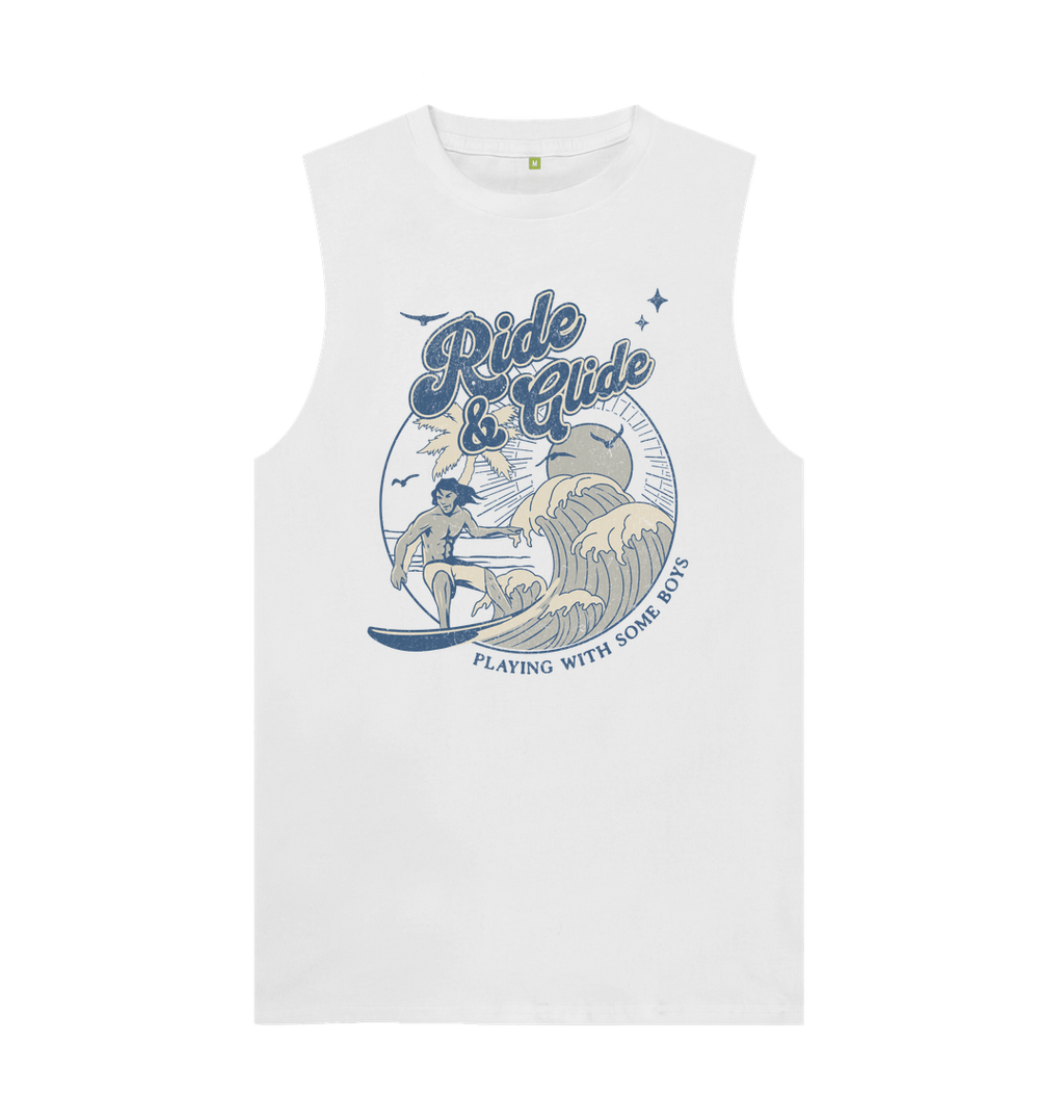White Ride & Glide Organic Cotton Vest