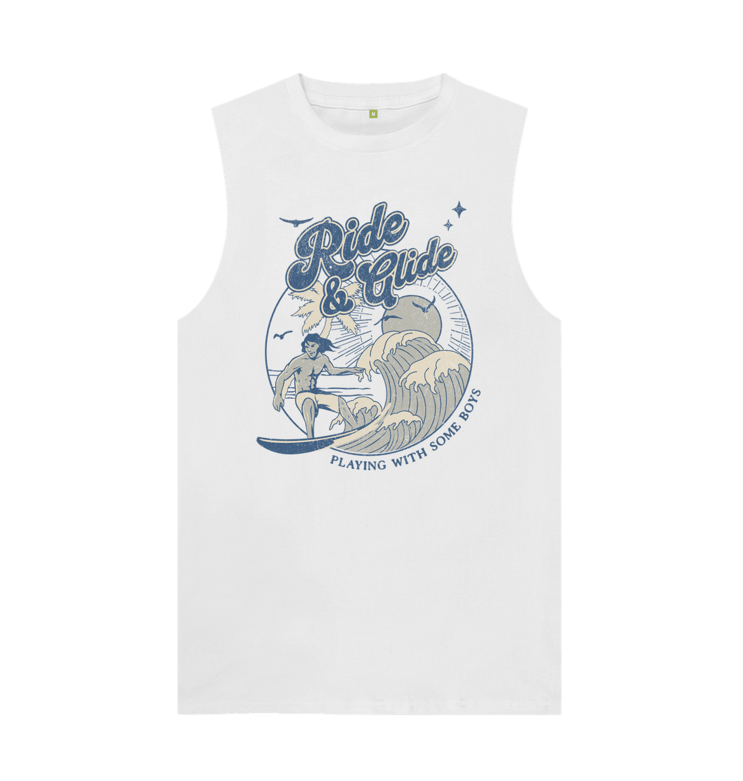 White Ride & Glide Organic Cotton Vest