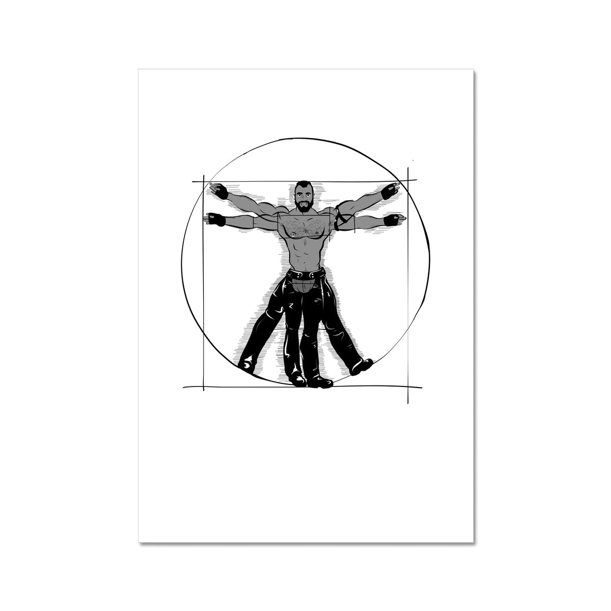 Gay Vitruvian Matte Art Print Fine Art Print