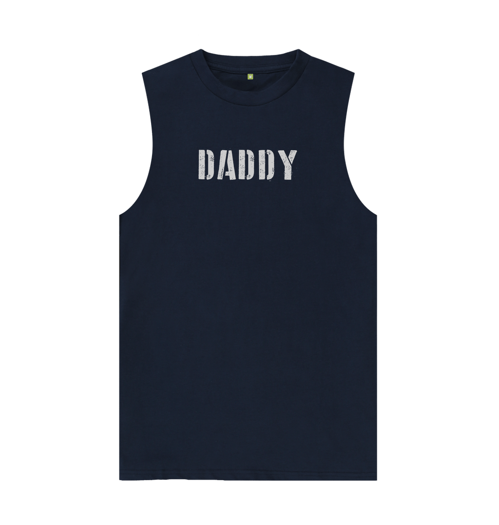 Navy Blue Daddy Organic Cotton Vest