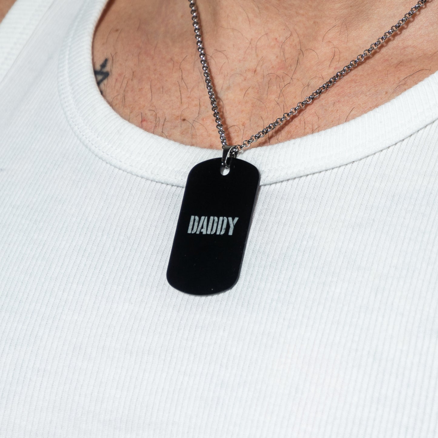 Daddy Black Aluminium Tag