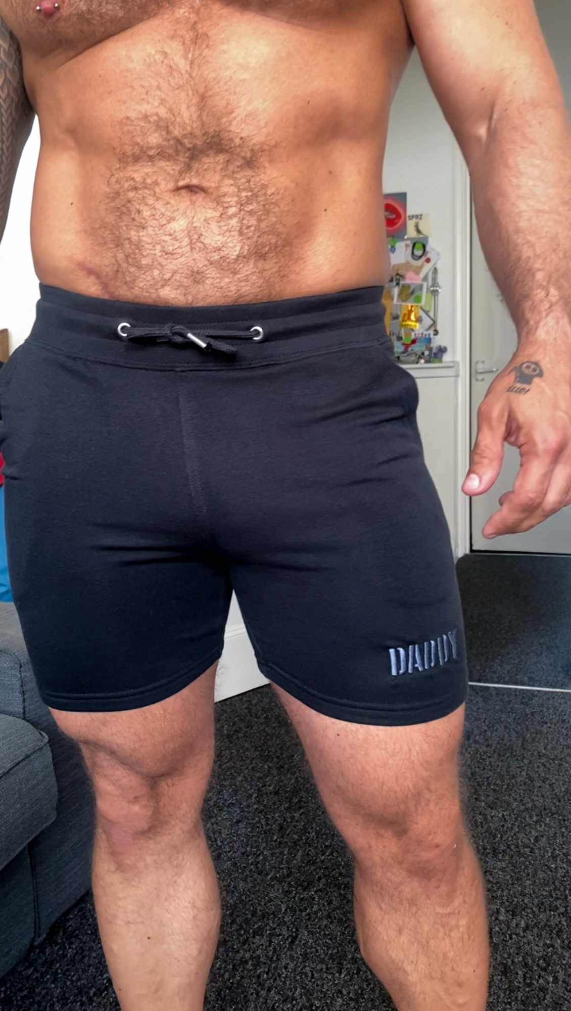 Daddy Embroidered Organic Trainer Shorts