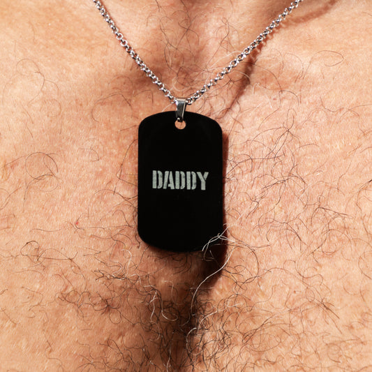 Daddy Black Aluminium Tag