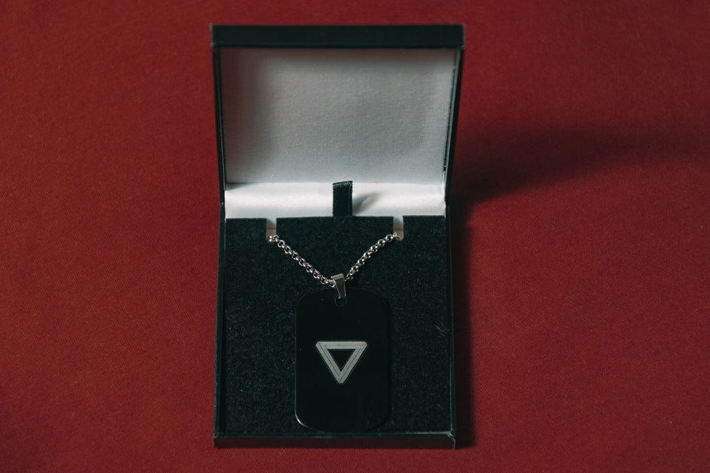 Impossible Triangle Black Aluminium Tag