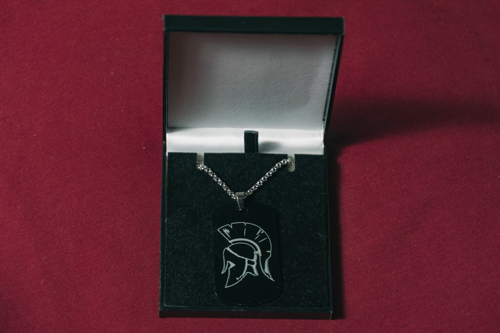 Helmet Black Aluminium Tag