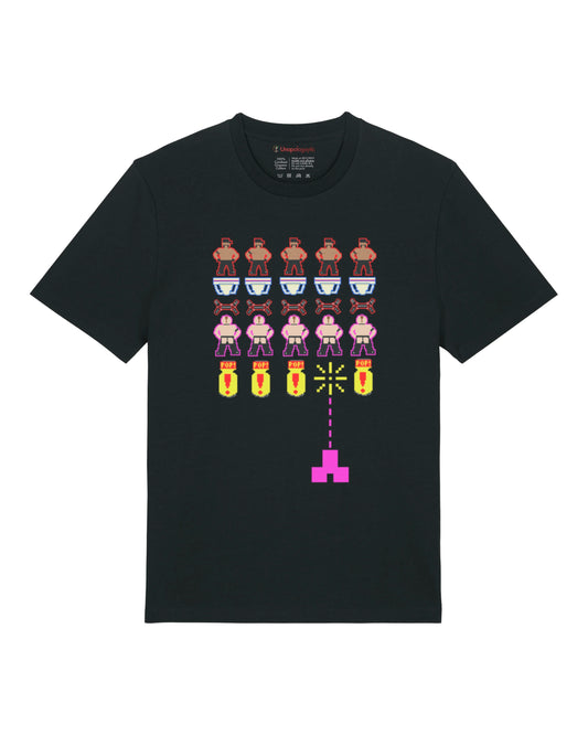 Gay Space Invaders Organic Cotton T-Shirt