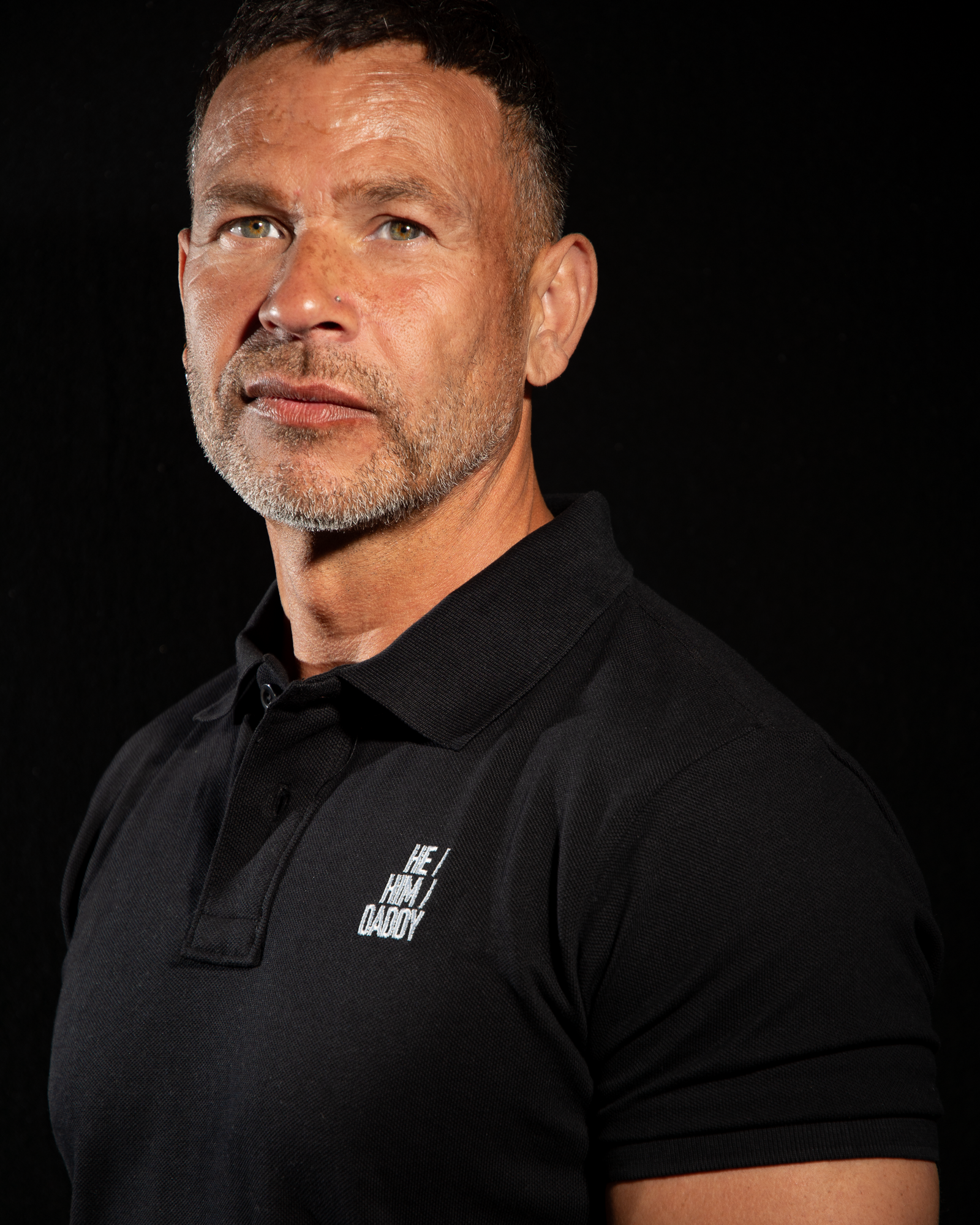 He/Him/Daddy Embroidered Organic Polo Shirt