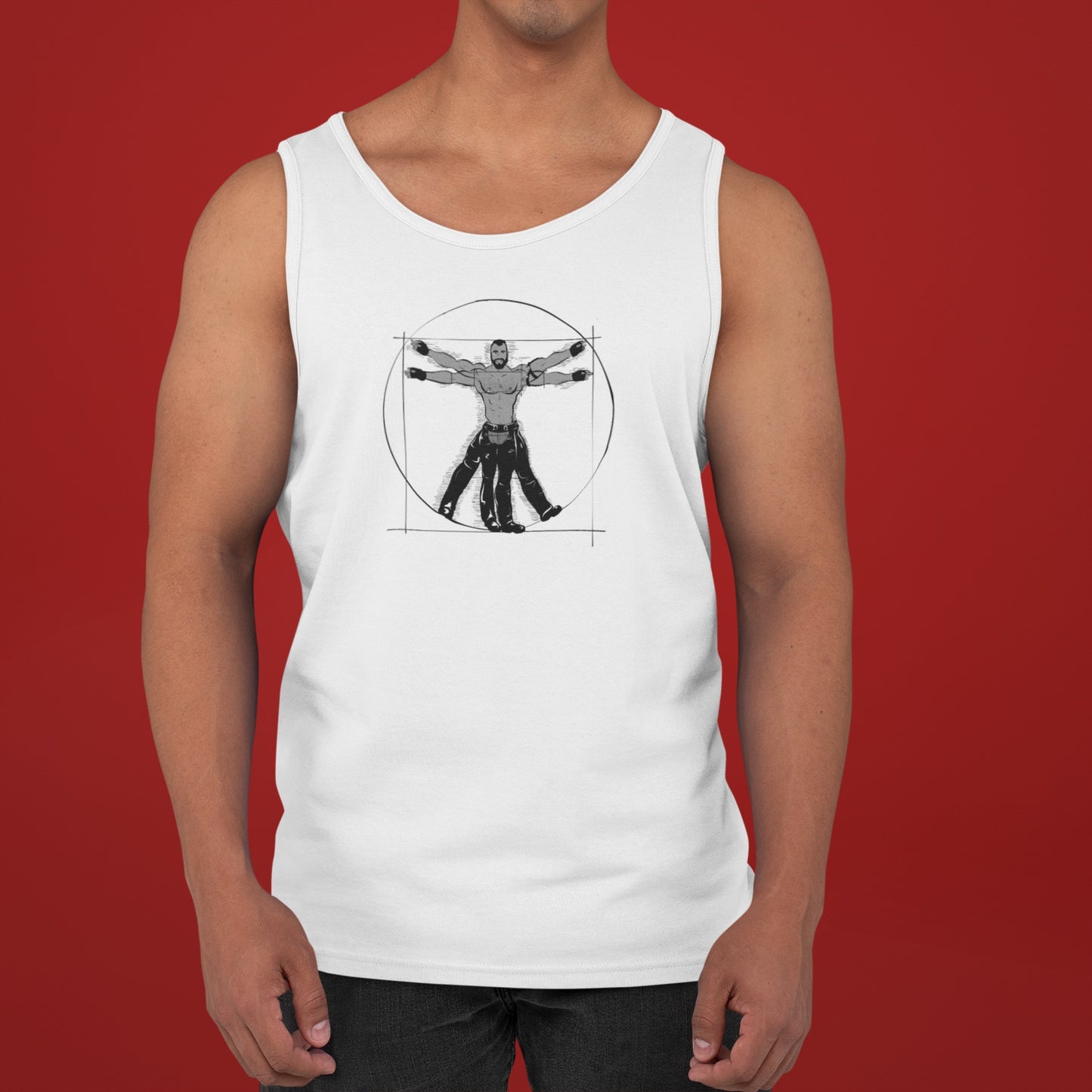 Gay Vitruvian Organic Tank Top