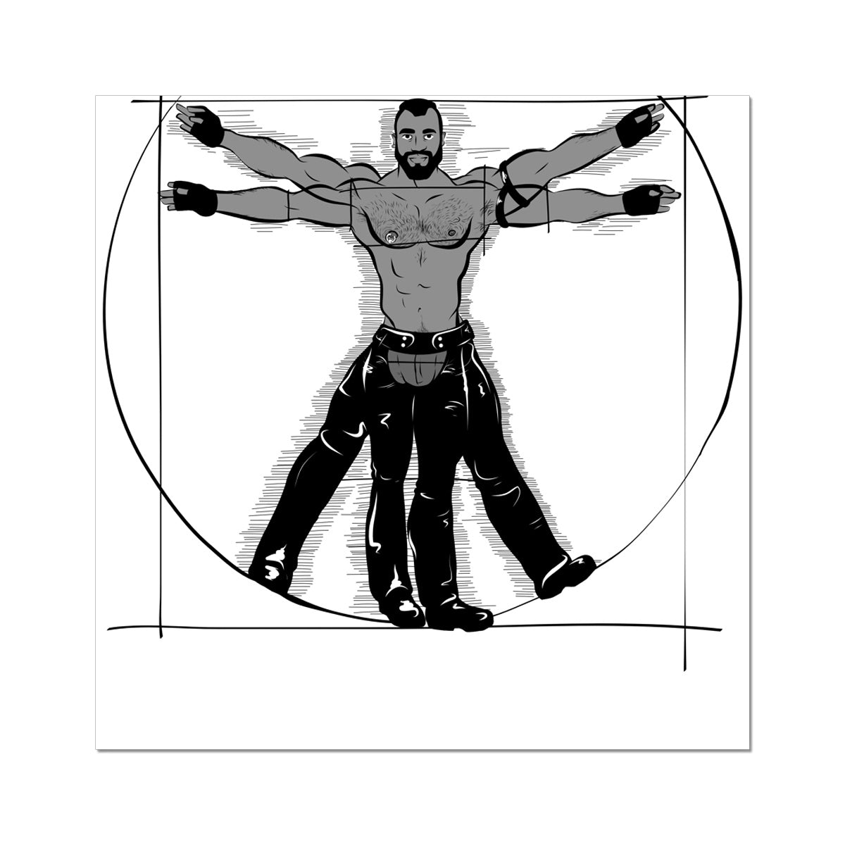 Gay Vitruvian Matte Art Print Fine Art Print