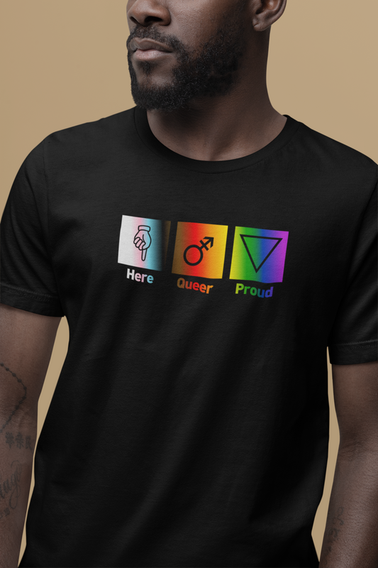Here Queer Proud Organic Cotton T-shirt