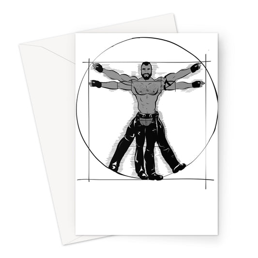Gay Vitruvian Matte Art Print Greeting Card
