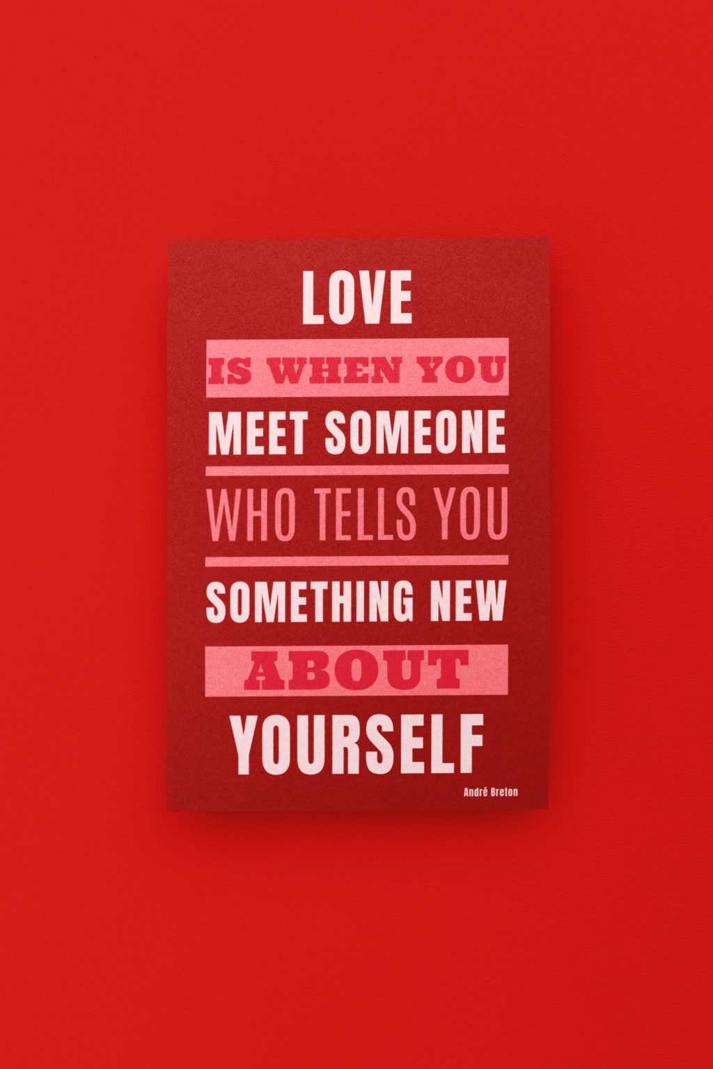 Love Quote by Andre Breton Printable Greetings Card