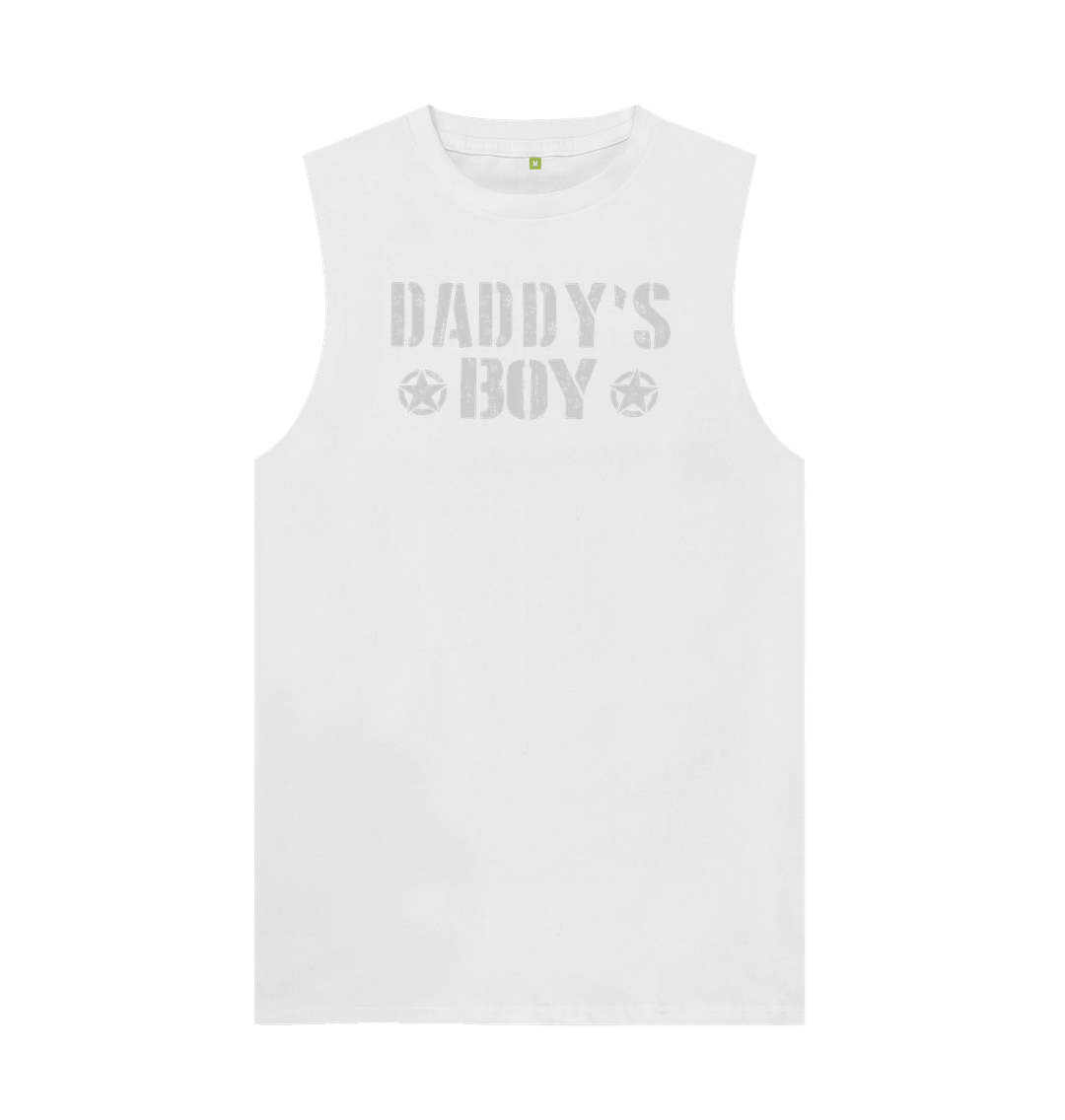 White Daddy's Boy Organic Cotton Vest