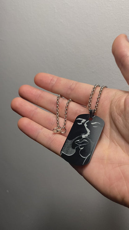 The Kiss Black Aluminium Tag