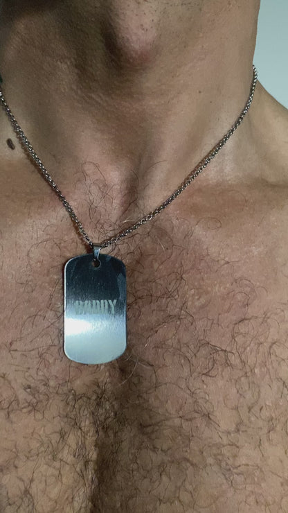 Daddy Black Aluminium Tag