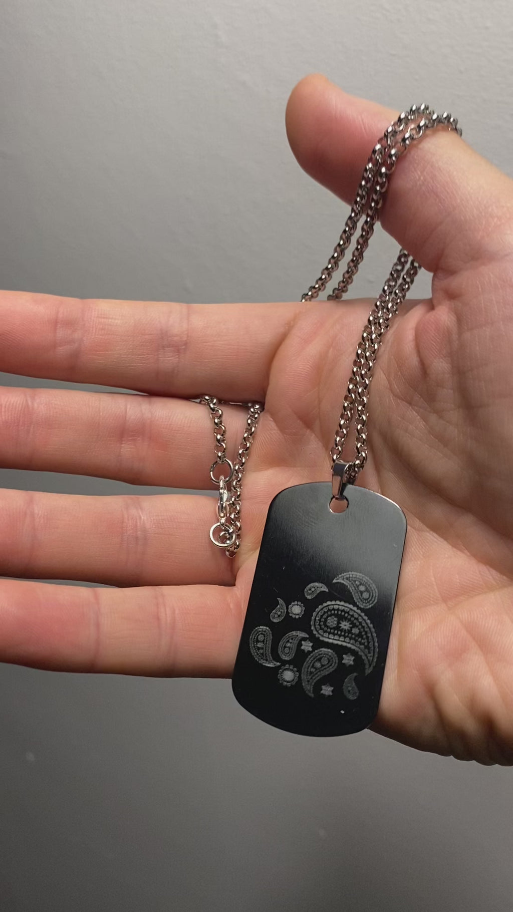 Hanky Code Black Aluminium Tag