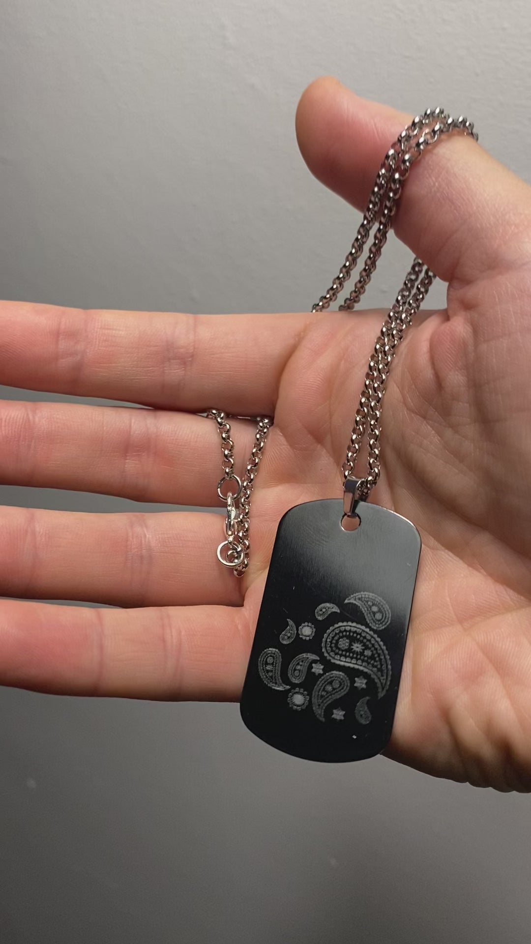 Hanky Code Black Aluminium Tag