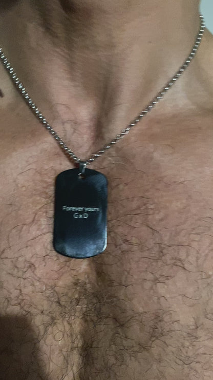 Impossible Triangle Black Aluminium Tag