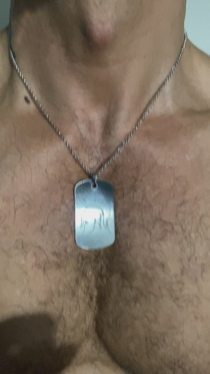 Helmet Black Aluminium Tag