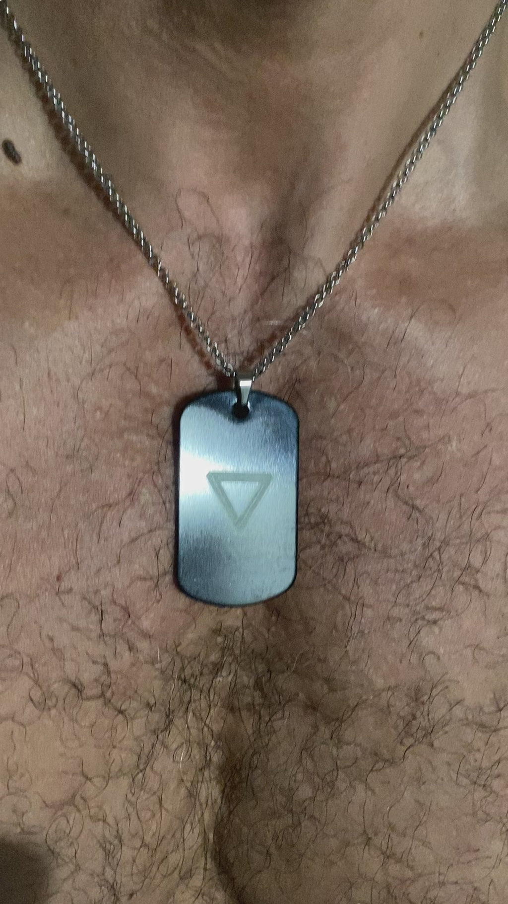 Impossible Triangle Black Aluminium Tag