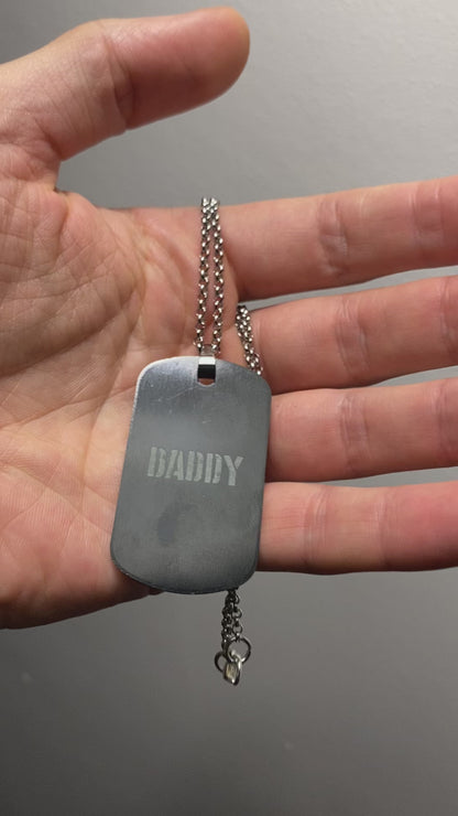 Daddy Black Aluminium Tag