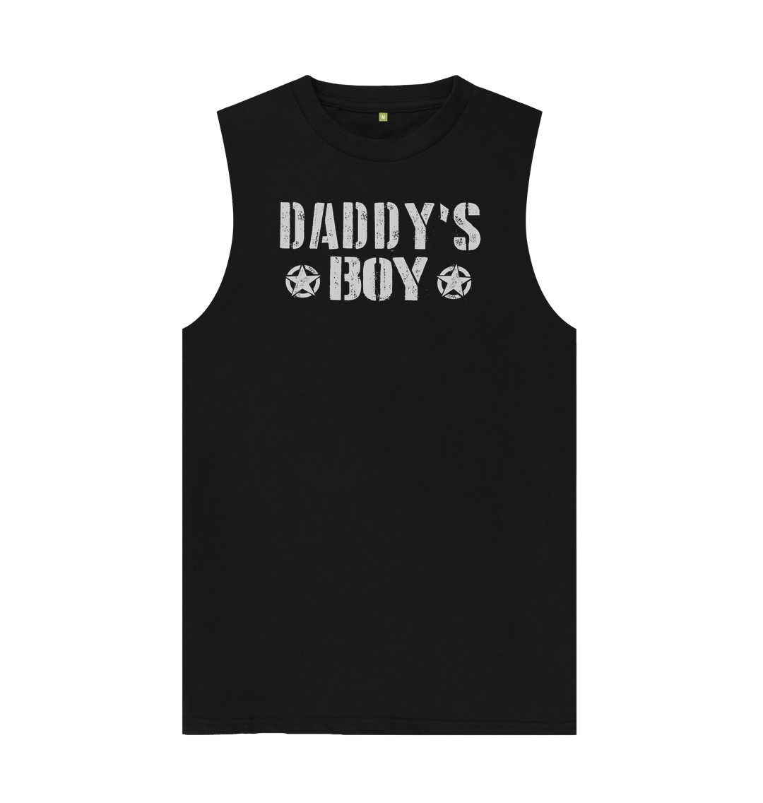 Black Daddy's Boy Organic Cotton Vest