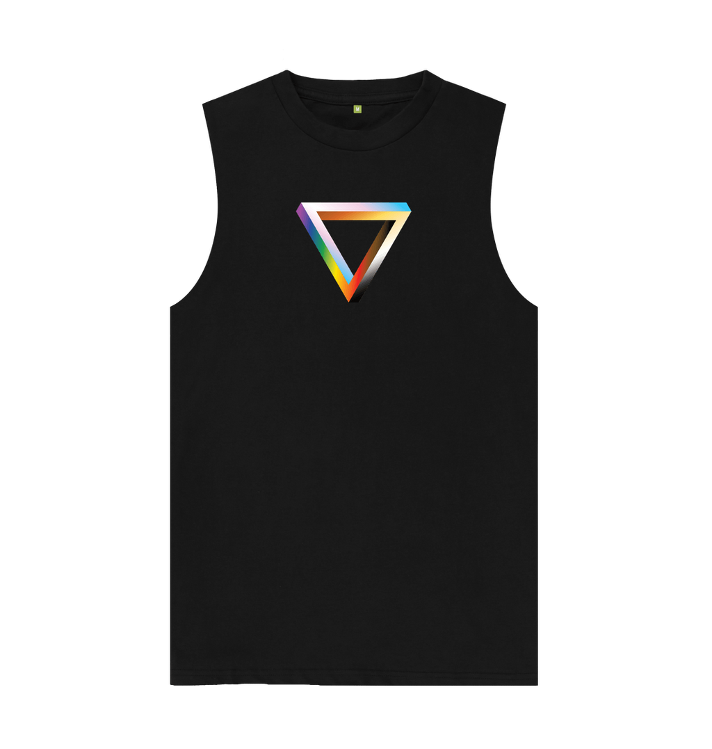 Black Impossible Triangle Organic Cotton Vest