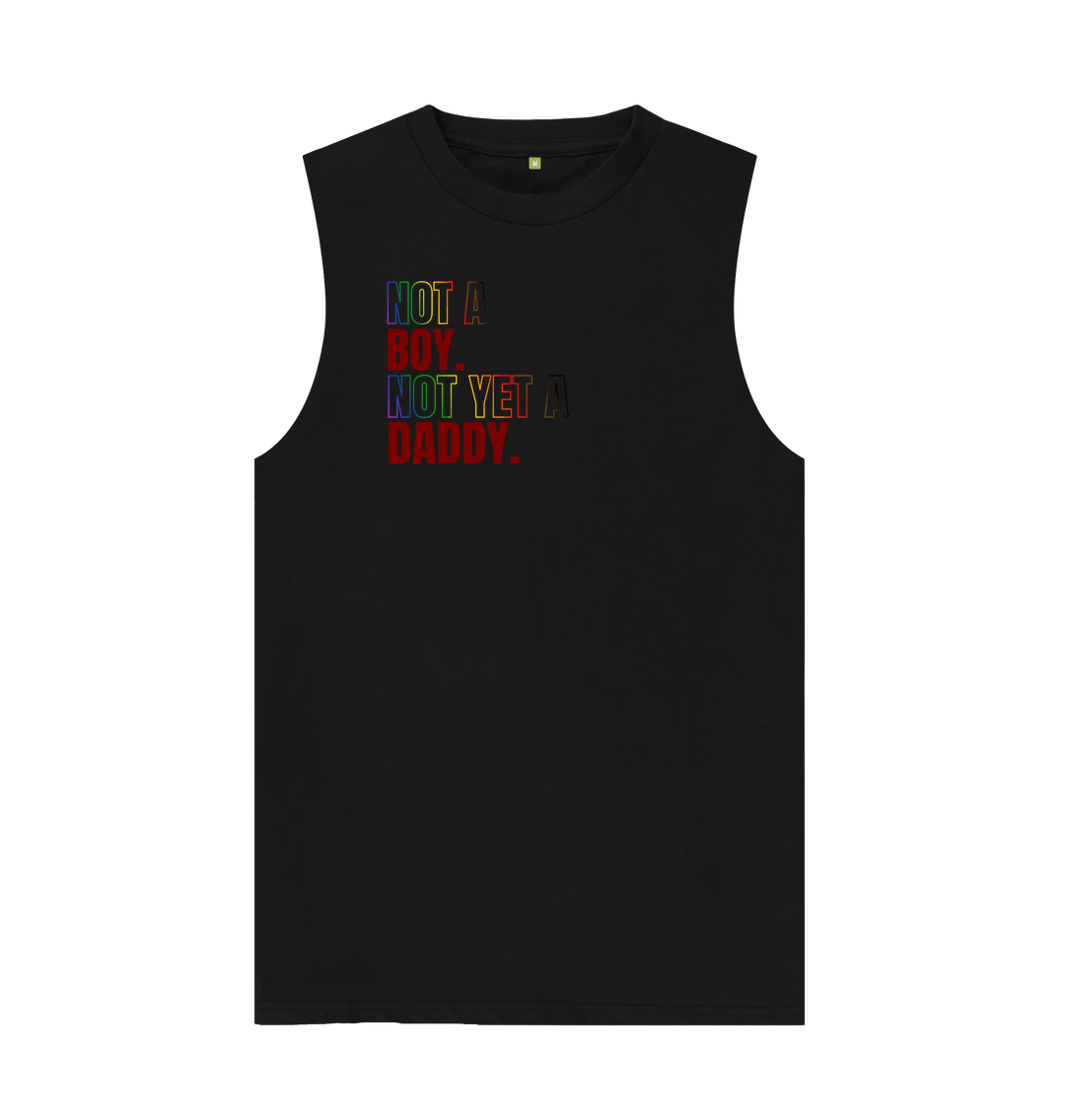 Black Not a Boy Not Yet a Daddy Organic Cotton Vest