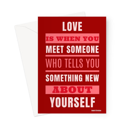 Andre Breton's Love quote  Greeting Card