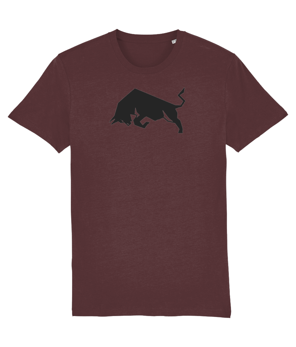 Burgundy Bull Organic Cotton T-Shirt
