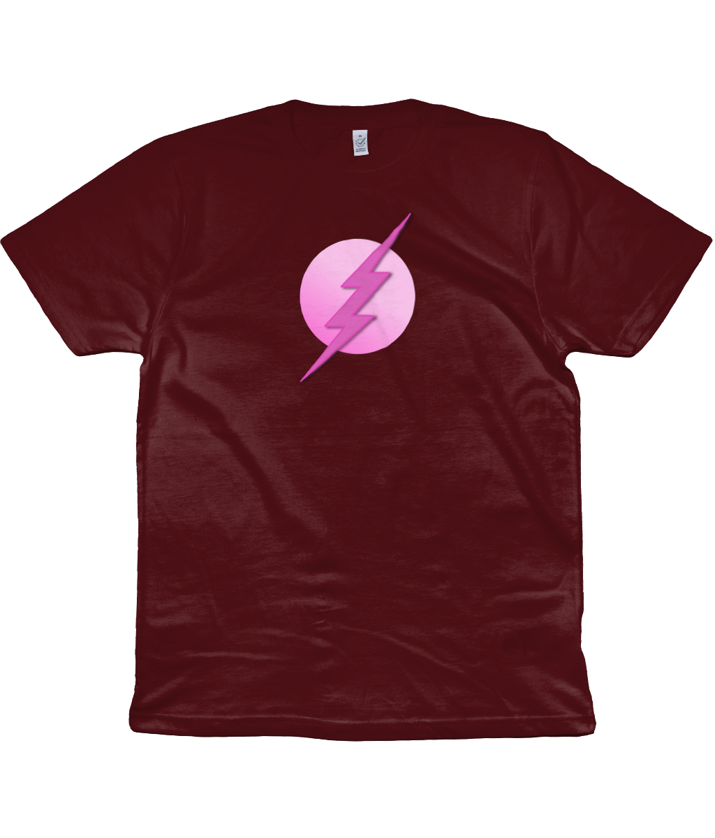 Grey & Pink Superhero Organic Cotton T-Shirt