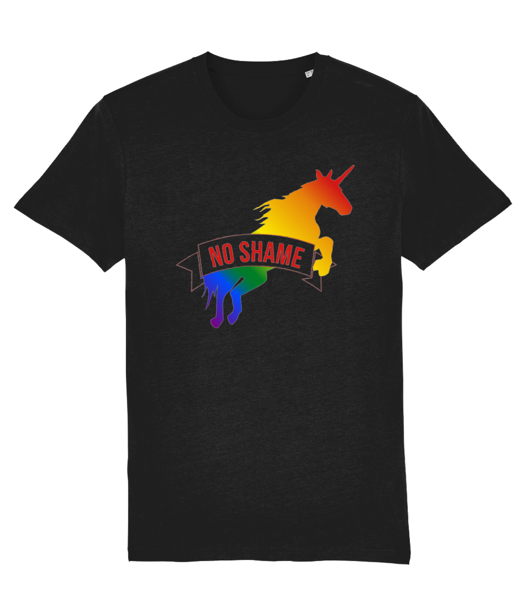 No shame Rainbow Unicorn Organic Cotton T-Shirt
