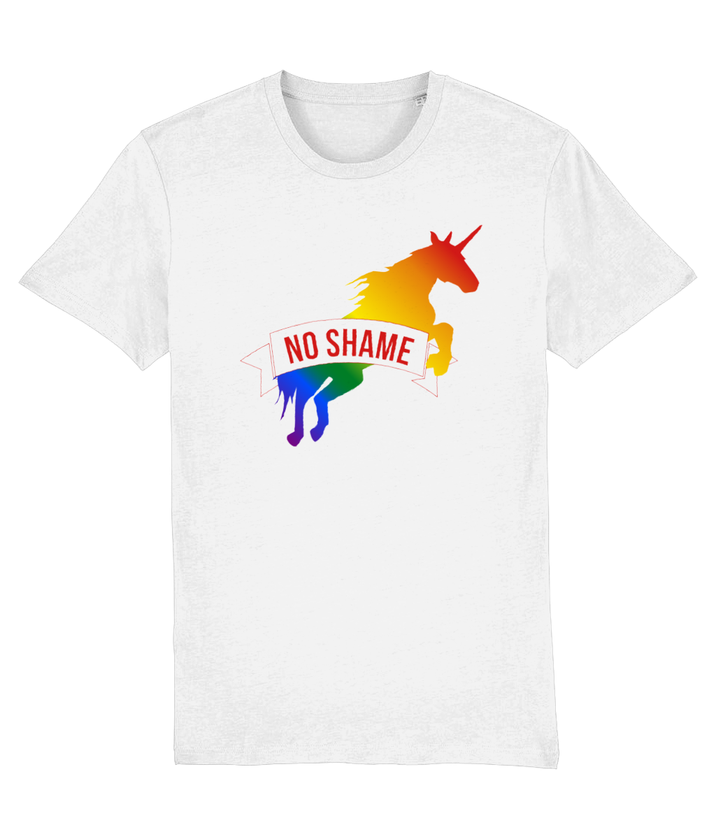 No shame Rainbow Unicorn Organic Cotton T-Shirt