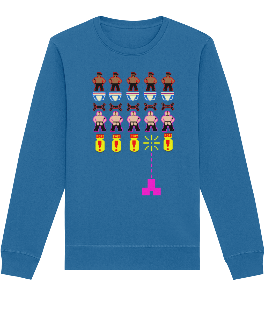 Gay Space invaders Organic Sweatshirt