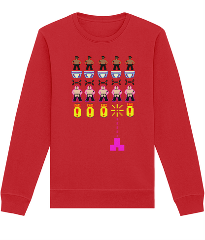 Gay Space invaders Organic Sweatshirt