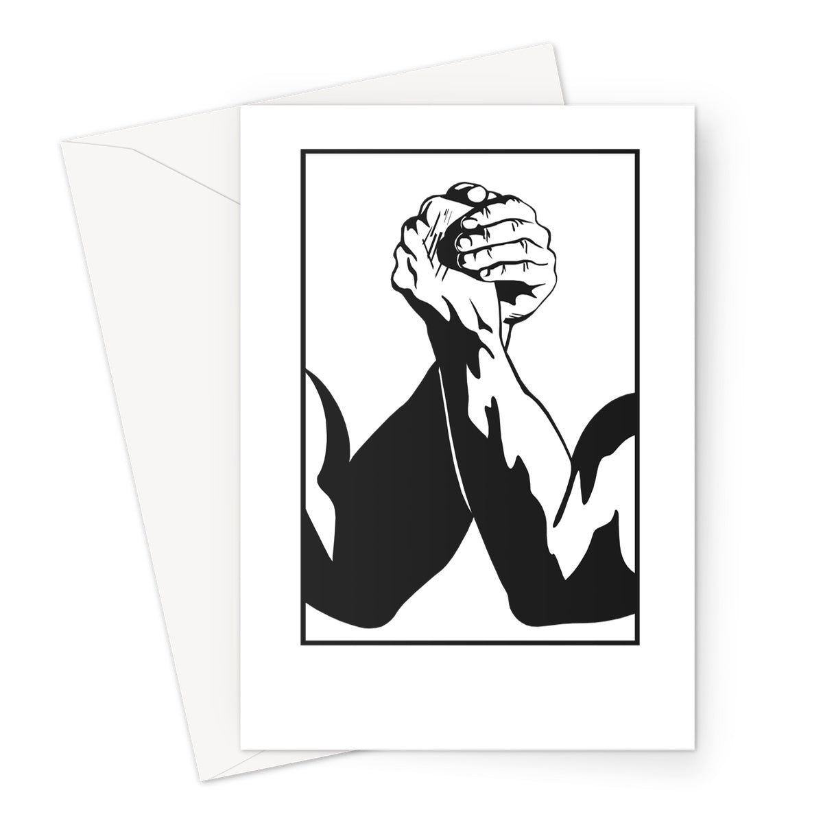 Arm Wrestle Greeting Card