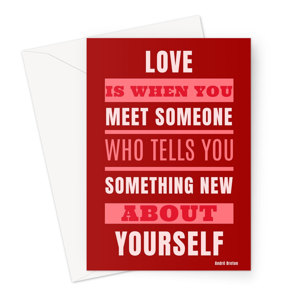 Andre Breton's Love quote  Greeting Card