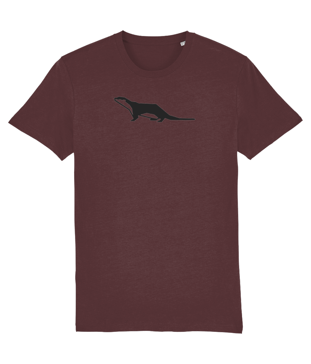 Otter Gay Organic Cotton T-Shirt in Burgundy
