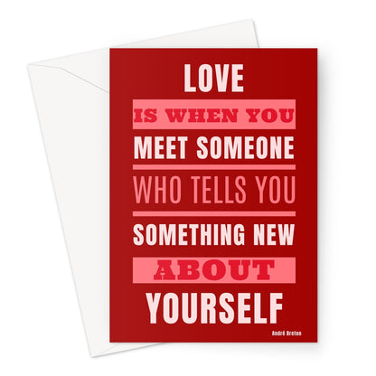 Andre Breton's Love quote  Greeting Card
