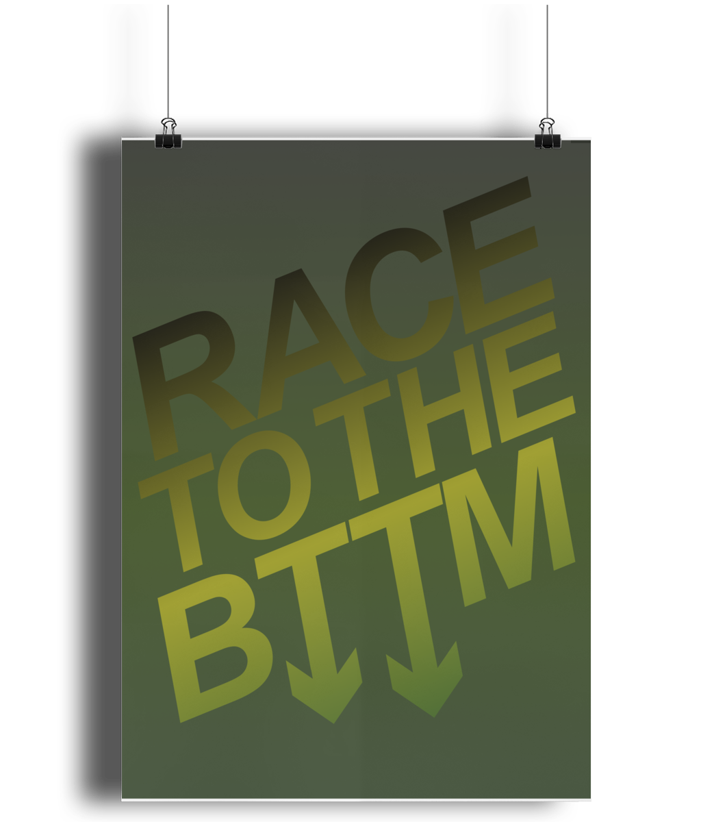 Race to the BTTM Lustre Art Print