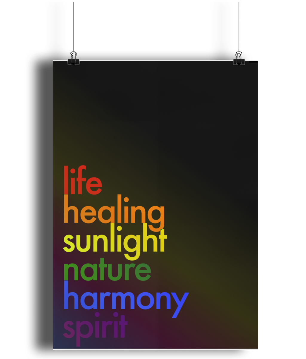 Rainbow Colours Meaning Lustre Art Print